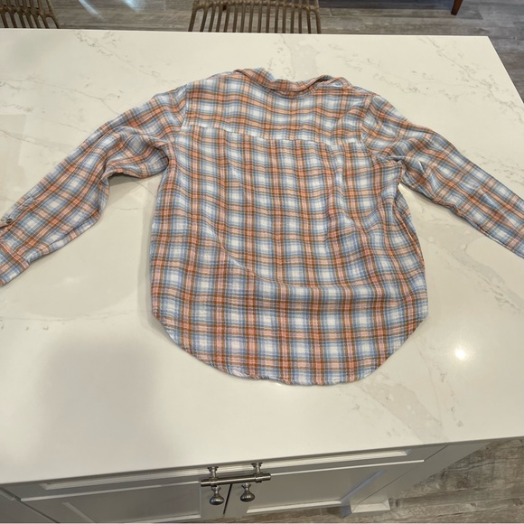 Universal Thread blue & orange lightweight button down shirt - Picture 13 of 15